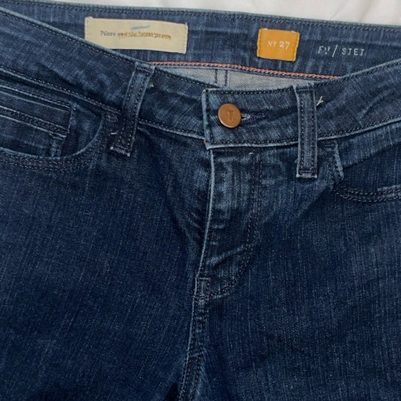Anthropology Pilcro and the Letterpress STET Jeans size 27 Flare denim Dark Wash - Picture 4 of 9